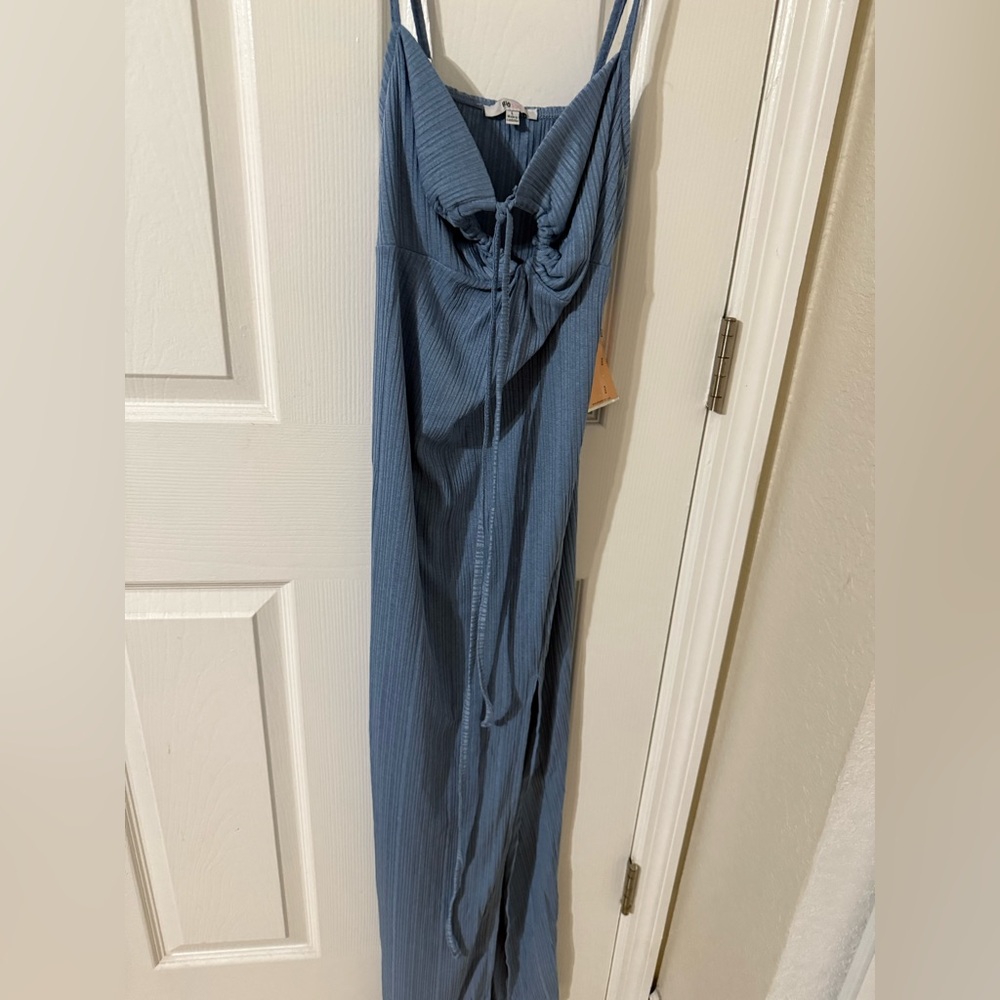 Blue Sleeveless Jumpsuit